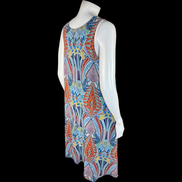 Madison Leigh Dress 18 Multicolor Sleeveless Beaded Neckline A-Line Polyester - Picture 9 of 13